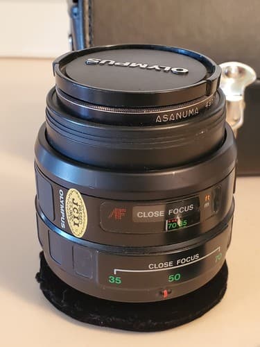 OLYMPUS AF 35-70mm lens #1130671. Asanuma 49mm UV Haze. Japan camera case. NICE - Thumbnail 2