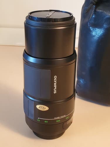 OLYMPUS Lens AF Zoom 70-210mm #1103032. 2 lens caps and leather bag. Japan. NICE - Thumbnail 5