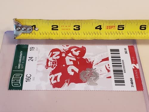2008 NCAA Ohio State Univ ticket stub. SEP 6 2008 v Ohio Univ (26-14W) Two ava - Thumbnail 8
