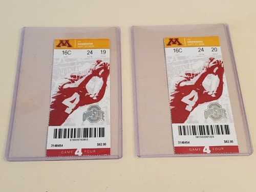 2008 NCAA Ohio State Univ ticket stub. SEP 27 2008 v Minnesota (34-21W) Two ava - Thumbnail 3