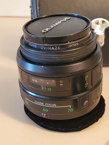 OLYMPUS AF 35-70mm lens #1130671. Asanuma 49mm UV Haze. Japan camera case. NICE - Thumbnail 3