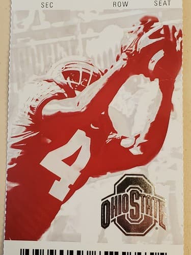 2008 NCAA Ohio State Univ ticket stub. SEP 27 2008 v Minnesota (34-21W) Two ava - Thumbnail 6