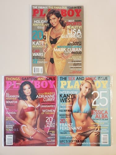 PLAYBOY Magazine 2006 Jan Feb Mar. Jessica Alba, Lisa Guerrero, Adrianne Curry. - Image 1