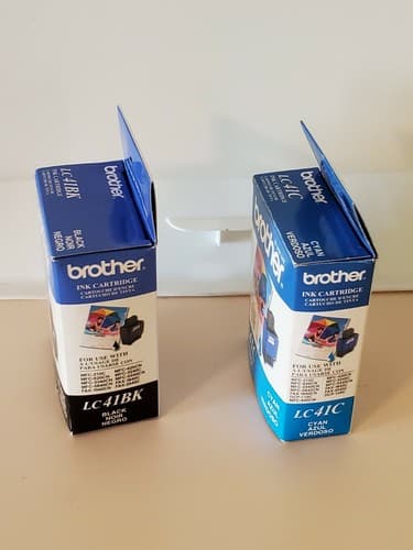 Brother Ink LC41 - LOT OF 2 - Black + Cyan. Expired 2007. - Thumbnail 6