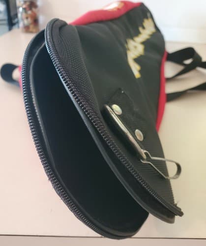 Louisville Slugger Team TPX Baseball Softball Bat Bag. Red, 2 zip pouches, strap - Thumbnail 7