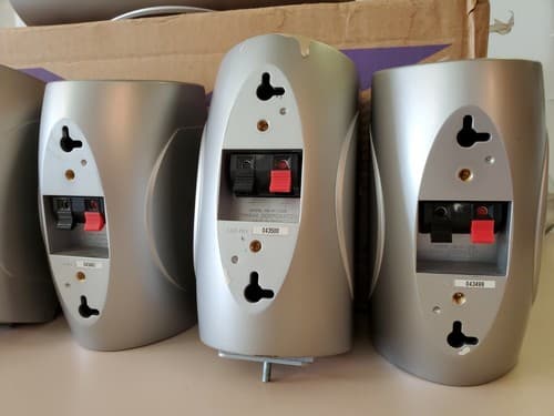 YAMAHA NS-AP3400 Set of 6 speakers in original box. Silver heavyweight speakers - Thumbnail 7