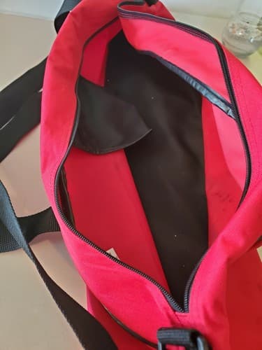 Louisville Slugger Team TPX Baseball Softball Bat Bag. Red, 2 zip pouches, strap - Thumbnail 5