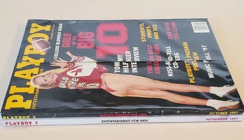 PLAYBOY Magazine 1997 Oct Nov. Girls of Big 10, Suzen Johnson. Collectible issue - Thumbnail 2
