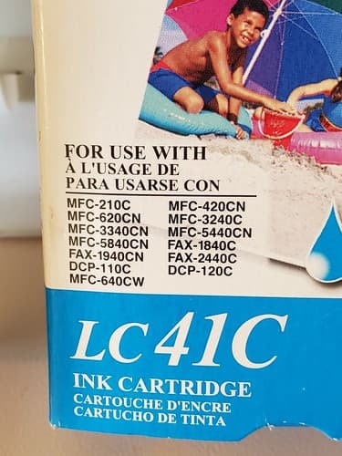 Brother Ink LC41 - LOT OF 2 - Black + Cyan. Expired 2007. - Thumbnail 5