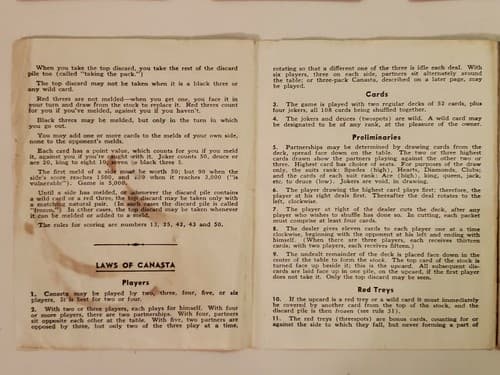 Vintage Congress Canasta Playing Cards Dual Deck in Case. Cleveland Museum - Thumbnail 8