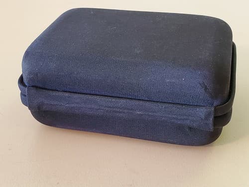 Made in Italy blue purse with faux gem clasp. Used, very good condition. - Thumbnail 5