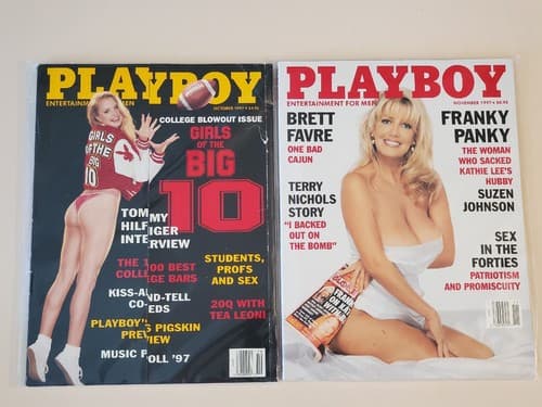 PLAYBOY Magazine 1997 Oct Nov. Girls of Big 10, Suzen Johnson. Collectible issue - Image 1