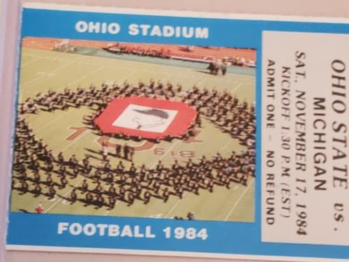 1984 NCAA Ohio State Univ ticket stub NOV 17 1984 v Michigan (21-6W) Woody Hayes - Thumbnail 6