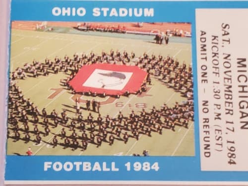 1984 NCAA Ohio State Univ ticket stub NOV 17 1984 v Michigan (21-6W) Woody Hayes - Thumbnail 7