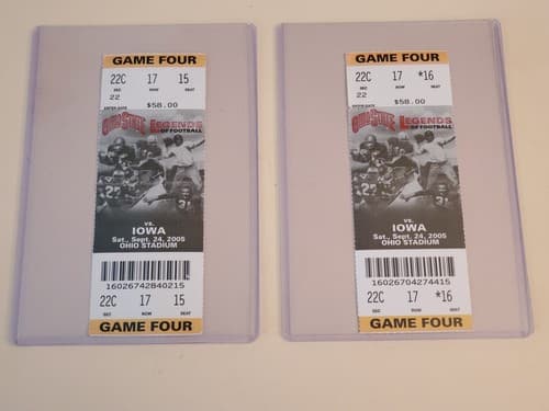 2005 NCAA Ohio State University ticket stub. SEP 24 2005 v Iowa (31-6W) Two ava - Thumbnail 3