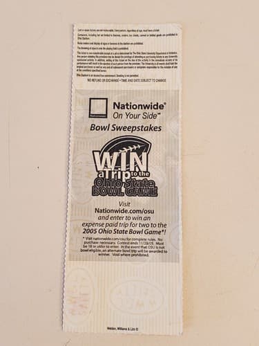 2005 NCAA Ohio State University ticket stub. SEP 24 2005 v Iowa (31-6W) Two ava - Thumbnail 2