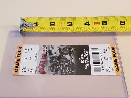 2005 NCAA Ohio State University ticket stub. SEP 24 2005 v Iowa (31-6W) Two ava - Thumbnail 14