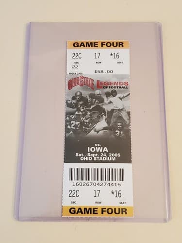 2005 NCAA Ohio State University ticket stub. SEP 24 2005 v Iowa (31-6W) Two ava - Thumbnail 11