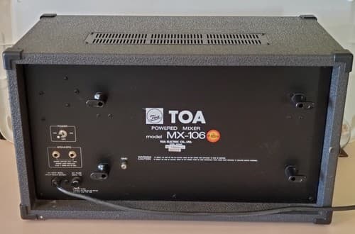 TOA Powered Mixer MX-106. Six input channels 120 Watts into 8 ohms. Tested works - Thumbnail 2