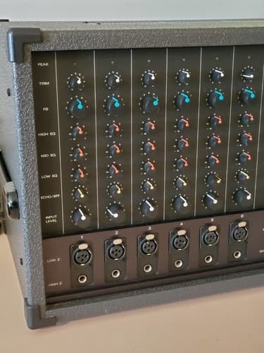 TOA Powered Mixer MX-106. Six input channels 120 Watts into 8 ohms. Tested works - Thumbnail 4