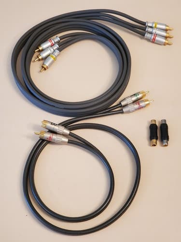 Stereo RCA Cable LOT OF TWO. a.RADIO SHACK Prem Gold 6ft RWY. b.Challenger-2 3ft - Image 1