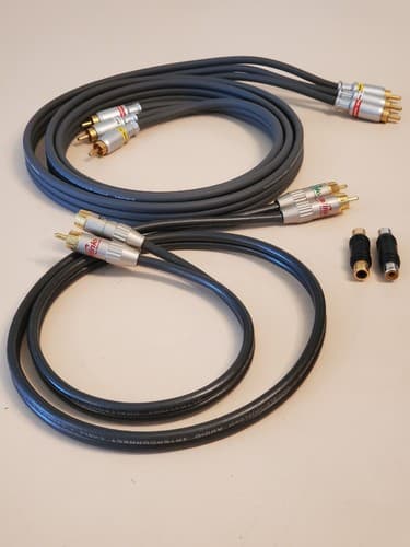 Stereo RCA Cable LOT OF TWO. a.RADIO SHACK Prem Gold 6ft RWY. b.Challenger-2 3ft - Thumbnail 4