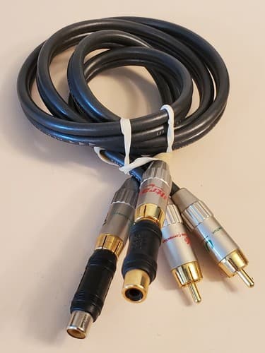 Stereo RCA Cable LOT OF TWO. a.RADIO SHACK Prem Gold 6ft RWY. b.Challenger-2 3ft - Thumbnail 16