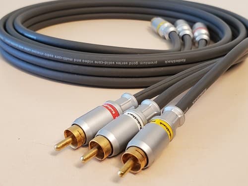 Stereo RCA Cable LOT OF TWO. a.RADIO SHACK Prem Gold 6ft RWY. b.Challenger-2 3ft - Thumbnail 12