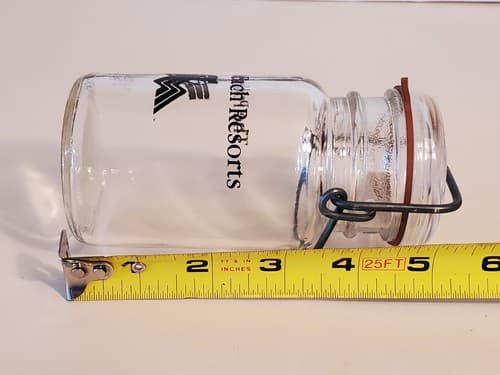 THE PEBBLE BEACH CLUB Glass Jar glass lid wire seal Lone Cypress Tree Logo RARE - Thumbnail 11