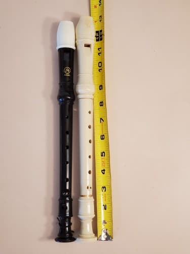 PERIPOLE Angel Recorder Flute, black. Bonus 2nd recorder flute, white. Tested - Thumbnail 2
