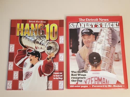 DETROIT RED WINGS 2002 HANG TEN Det Free Press + STANLEY'S BACK Det News-2 BOOKS - Image 1