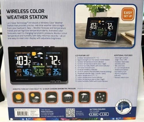LA CROSSE TECHNOLOGY S84193 Wireless Forecast Weather Station. Tested works. - Thumbnail 8