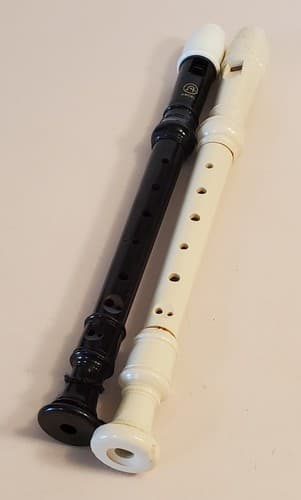 PERIPOLE Angel Recorder Flute, black. Bonus 2nd recorder flute, white. Tested - Image 1