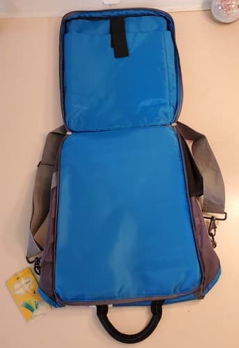 Rare Deluxe SALESFORCE DREAMFORCE 2011 Laptop Messenger Bag blue grey NEW 15×12 - Thumbnail 5
