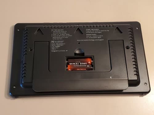 LA CROSSE TECHNOLOGY 513-1417CHv2 Wireless Atomic Alarm Clock w Weather Station - Thumbnail 5