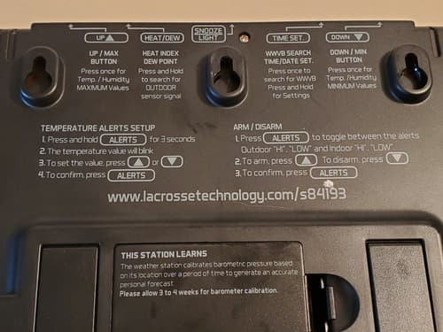 LA CROSSE TECHNOLOGY S84193 Wireless Forecast Weather Station. Tested works. - Thumbnail 4