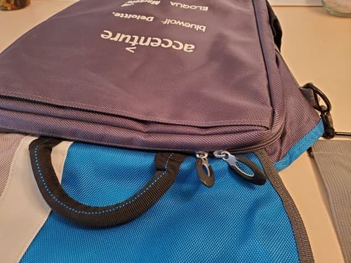 Rare Deluxe SALESFORCE DREAMFORCE 2011 Laptop Messenger Bag blue grey NEW 15×12 - Thumbnail 9