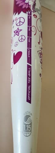 Easton Love Peace Tee Ball Bat, pink purple. Model # 2TB15LP, 25", 15oz., -10. - Thumbnail 7