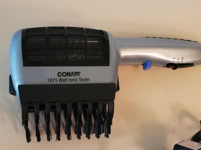 CONAIR 1875W Ionic Styler Hair Dryer Model SD6N, 2 speed, cold shot, 1 attachmnt - Thumbnail 7