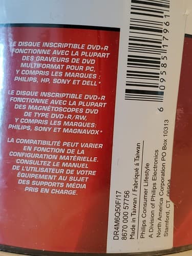 MAGNAVOX 50 Discs 1-16x DVD+R Spindle DVD-R discs. 4.7GB 120min video NEW SEALED - Thumbnail 9