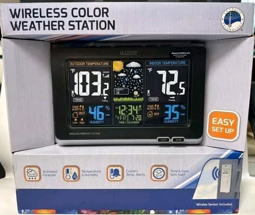 LA CROSSE TECHNOLOGY S84193 Wireless Forecast Weather Station. Tested works. - Thumbnail 7