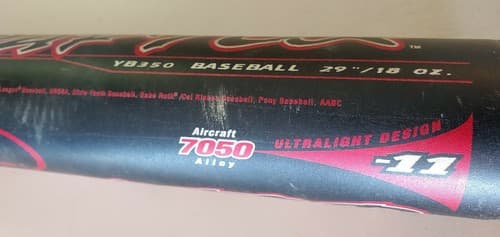 Rawlings Raptor Youth Baseball Bat, black red. Model # YB350, 29", 18oz., -11 - Thumbnail 3