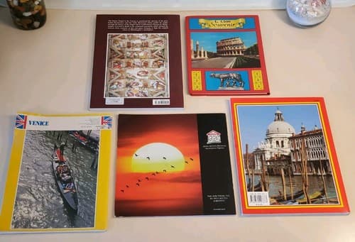 (5) LOT Vintage ITALY TOUR BOOKS Italian Travel Souvenirs from trip, photos map - Thumbnail 2