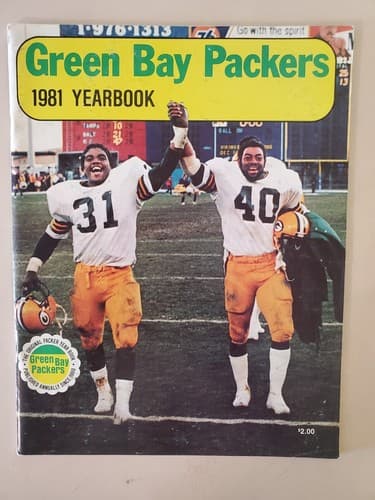 NFL 1981 Green Bay Packers Yearbook. Gerry Ellis, Eddie Lee Ivery Cover. GoPGo - Image 1