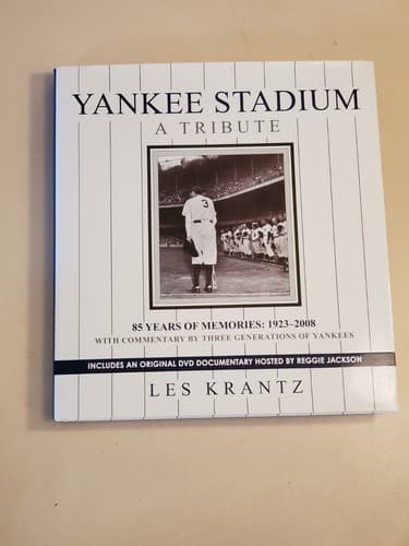 YANKEE STADIUM, A TRIBUTE (2008) Hardcover w DVD by Les Krantz. Reggie Jackson - Image 1