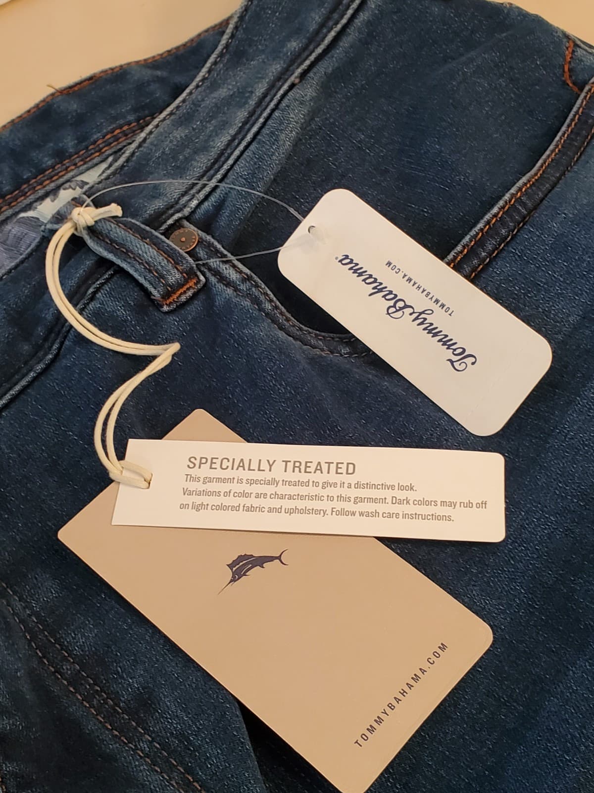 TOMMY BAHAMA Boracay Jean 42×36 11647 Med Indigo Wash BT124366 $148.00 tag NEW - Thumbnail 15