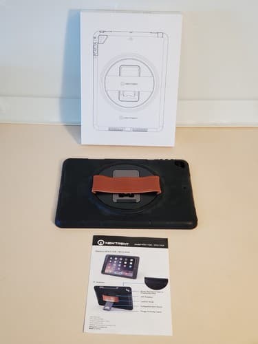 NEWTRENT GLADIUS iPad Rugged Case NT611GR, black w leather strap. NEW Open Box - Thumbnail 9