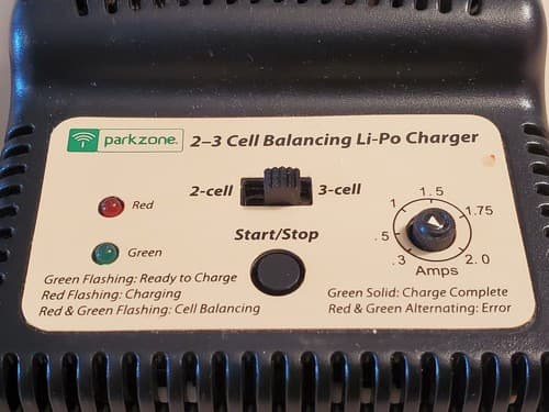 PARKZONE 2-3 Cell Balancing Li-PO Charger Model #LP2000-3 For RC Model Airplane - Thumbnail 4