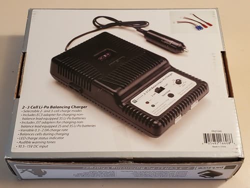 PARKZONE 2-3 Cell Balancing Li-PO Charger Model #LP2000-3 For RC Model Airplane - Image 1