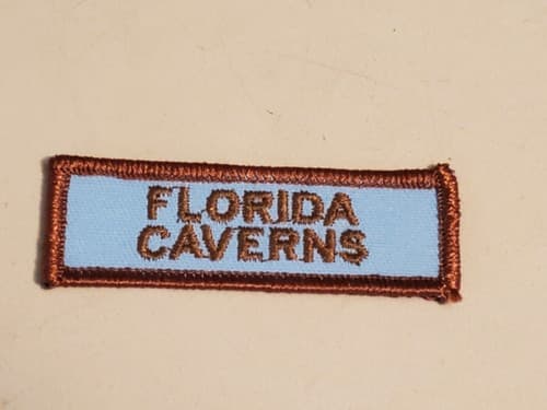 Iron-On Patch - FLORIDA CAVERNS. NEW Loose. Ship 3-for-1 in my store - Image 1